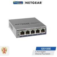 ราคา NETGEAR GS105E 5 Port Gigabit Ethernet Smart Managed Plus Switch Desktop and ProSAFE (12401020990)