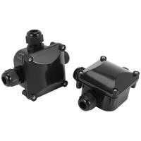 ราคา 3 Way Junction Box IP 68 Waterproof Connectors for Outdoor Lighting External Junction Box Pack of 10 Black (19434881806)