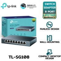 ราคา SWITCH HUB สวิตซ์ฮับ TP LINK 8 PORTS GIGABIT PORT TL SG108 IN METAL CASING ประกัน LT (8414146692)