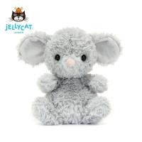 ราคา Jellycat อร่อยเมาส์ตุ๊กตาของเล่นตุ๊กตาสัตว์ยัดไส้นุ่มสีเทาของขวัญฟรี Jellycat ถุงหูรูดสีฟ้า (24998521060)
