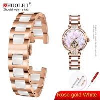 ราคา Notch 8 10มม เซรามิคสายนาฬิกาสแตนเลสสำหรับ Casio Cartier Pasha Folli Follie สายรัดข้อมือผู้หญิง14 16 18มม สร้อยข้อมือ (22429898458)