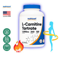 ราคา นูทรีคอสท์ แอล คาร์นิทีน 1000 mg s x 60 240 เม็ด Nutricost L Carnitine DSCT กินร่วมกับ แอปเปิ้ลไซเดอร์ บีซีเอเอ ซีแอลเอ ครีเอติน ส้มแขก กาซิเนีย กรีนที กลูตามีน อาร์จินีน คาร์นิทีน สารสกัดถั่วขาว โพรไ