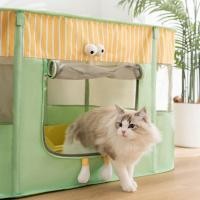 ราคา Aikenn คอกพับได้แมว คอกแมวพับได้ ห้องคลอดแมวสี่เหลี่ยมปิด คอกสัตว์เลี้ยงกรงแมว เต็นท์แมว บ้านแมวแบบพับได้ บ้านสุนัข (23365185723)