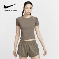 ราคา Nike Womens One Fitted Tee Mink Brown ไนกี้ เสื้อยืดผู้หญิง ครอป สีมิงค์ บราวด์ (24396914910)