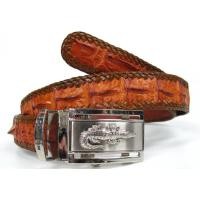 ราคา MCROC เข็มขัดหนังจระเข้แท้ ส่วนกระดูก ถักขอบ สีน้ำตาลแทน (24332325159)