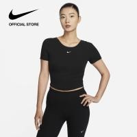 ราคา Nike Womens Sportswear Chill Knit Tee Black ไนกี้ เสื้อแขนสั้นผู้หญิงผ้าร่องเล็กทรงรัดรูปด้านหลังเว้าลึก Sportswear Chill Knit สีดำ (24538872879)