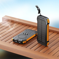 ราคา ซื้อ 1 แถม 1 พาวเวอร์แบงค์ 5OOOOmAh Solar powerbank โซล่าเซลล์ กันน้ำ โซล่าเซลล์ มีสายชาร์จในตัว แบตสำรองพกพา (24957678138)