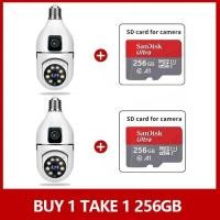 ราคา ซื้อ 1 แถม 1 กล้องวงจรปิด V380 Pro 2 เลนส์ พิกเซล 4K dual lens bulb CCTV camera No need wireless webcam connection wireless network CCTV phone WIFI 5G 2 4G 8MP ติดตามอัตโนมัติ PTZ Control CCTV Camera 