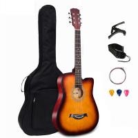 ราคา กีตาร์สำหรับมือใหม่ 38 นิ้วพร้อมกระเป๋ากีต้าร์โปร่งกีต้าร์โปร่ง 38 นิ้วครบชุด Acoustic guitar (9661634836)