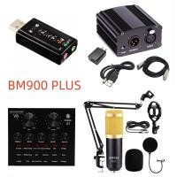 ราคา BM900 PLUS Condensor Microphone Phantom 48V USB Sound V8 Audio Card และสาย XLRไมค์โครโฟนอัดเสียง ไมค์อัดเสียง คุณภาพ pc notebook smart phone (563288215)