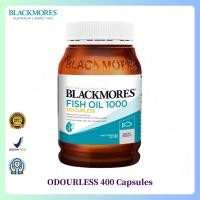 ราคา BLACKMORES Omega3 Odourless Fish Oil 1000mg 400Capsules EXP 2027 แบลคมอร์ส ฟิช ออยล์ ไม่มีกลิ่น 400 แคปซูล (24527532917)