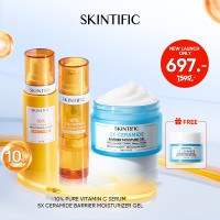 ราคา Minnies Pick SKINTIFIC 10 PURE VITAMIN C SERUM ผสานพลังสดใหม่ บำรุงเข้มข้น ด้วย Dual Lock Tech MSH Serum Sunscreen เซรั่ม เซรั่มบำรุงผิวหน้า ผิวดูไบรท์ขึ้น จุดด่างดำแลดูจางลง (24777103073)