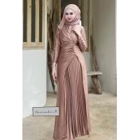 ราคา ชุดอิสลาม เดรสยาว ชุดเดรสมุสลิม รุ่นจีน่าพลีท เดรสใส่รายอ ชุดใส่งานแต่ง เดรสธีมเพื่อนเจ้าสาว ชุดใส่ออกงาน (23406087028)