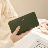 ราคา กระเป๋าสตางค์หนังวัวแท้ กระเป๋าสตางค์ใบยาวซิบรอบ รุ่น OLIVIA (23700990764)