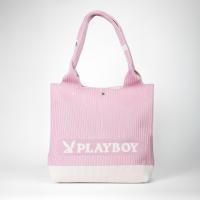 ราคา Playboy รุ่น Woven Tote bag กระเป๋าผ้าไหมพรม รหัส ST BS254PB138 ดีไซน์ทรงTote bag ทอลายโลโก้ ลายริ้วทั้งใบ มี 3 สี Blac (24995991925)