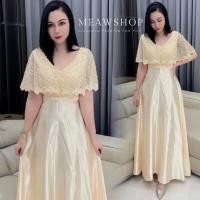 ราคา เดรสยาว อกหมุด มุกสีชมพู สวยมาก M 4XL ปักเลื่อม งานปัก ชุดราตรี ชุดออกงาน สาวอวบ อ้วน ชุดไปงาน เดรสสีชมพู ชุดราตรียาว ธีมสีชมพู ชุดแม่เจ้าสาว ชุดแม่เจ้าบ่าว สุดหรู meawshop THE CLASSIC (23205641588)