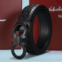ราคา 901 Ferragamos แท้ดั้งเดิมเข็มขัดหนังแบรนด์หรูเข็มขัดหัวเข็มขัดอัตโนมัติย้อนยุคคลาสสิกของบุรุษลำลองแฟชั่น (22649365918)
