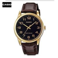 ราคา Velashop นาฬิกาข้อมือผู้ชาย Casio สีน้ำตาล ดำ สายหนัง รุ่น MTP V001GL 1BUDF MTP V001GL 1B MTP V001GL (1283284)