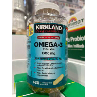 ราคา Exp 2028 Kirkland Fish Oil OMEGA 3 fish oil 1300mg EPA500mg DHA 750mg 330 Softgels (24968172245)