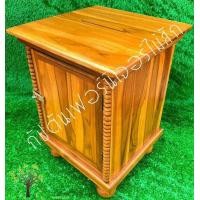 ราคา ตู้บริจาค ตู้รับบริจาค ใหญ่ ไม้สักแท้ ทำสีแล้ว ขนาด 34 34 47 ซม (17143589512)