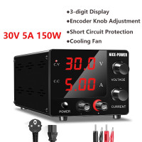 ราคา ม้านั่งดิจิตอล DC Power Supply Variable 30V 10A Adjustable Switching Regulated Power Supply 160V 2A with OCP OVP On off Output USB Quick ChargeEncoder Adjustment Knob (22932174527)