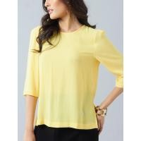 ราคา Guy Laroche Blouse เสื้อเบลาส์ กีลาโรช ใส่ทำงาน สีเหลือง เสื้อ เสื้อผ้าผญสวยๆ เสื้อแฟชั่น เสื้อแฟชั่นผญ GS5JYE (731722232)
