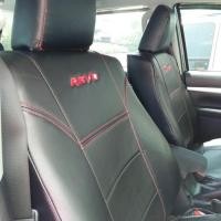 ราคา หุ้มเบาะหนังตรงรุ่นรีโว้ REVO คู่หน้า สีดำด้ายแดง หุ้มเบาะเต็มตัว มีช่องใส่ของด้านหลังเบาะ (4860714047)