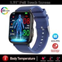ราคา 2025 Blood Glucose Smart Watch Men ECG PPG Meter IP68 waterproof Smartwatch Women Blood Glucose Meter (20114410977)