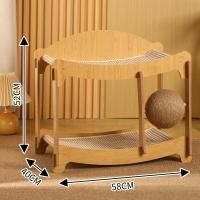 ราคา Aimayapet เตียงแมวไม้ 2 ชั้น เปลแมว 2 in 1ที่ลับเล็บเปลนอน ที่นอนแมว กระดานลับเล็บแมว ของเล่นแมว ป่านศร (24409728465)