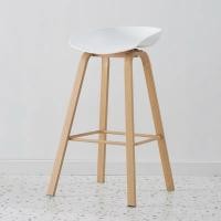 ราคา HT เก้าอี้บาร์ ขาเหล็กลายไม้ มีที่พักเท้า สูง 85 cm สำหรับร้านกาแฟ บาร์ คาเฟ่ หรือแต่งบ้าน โต๊ะกินข้าว ขนาด 45x54x85 cm เก้าอี้บาร์สูง แข็งแรงจาก (24269657262)