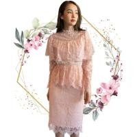 ราคา พร้อมส่ง ชุดออกงานผู้ใหญ่ ชุดคุณแม่ชมพู ชุดลูกไม้2ชิ้น เสื้อลูกไม้ กระโปรงลูกไม้ (6506426405)