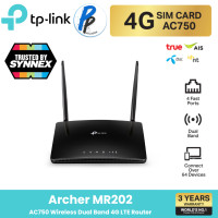 ราคา TP Link Archer MR202 เราเตอร์ใส่ซิม AC750 4G Router Wifi รองรับ 4G ทุกเครือข่าย Wireless Dual Band 4G LTE Router (23836484886)