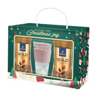 ราคา Tchibo Gold Selection Instant Coffee Giftset ทชิโบโกลด์ กาแฟสำเร็จรูป กิ๊ฟเซ็ต 200g X 2ขวด (17693316698)