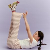 ราคา JELLYPLEASE KIKI pants knit version กางเกงขายาว เอวยางยืด ผ้าไหมพรม (17693178102)