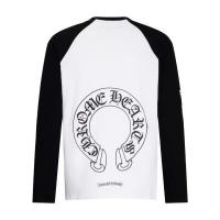 ราคา Chrome Hearts Color Block Raglan Sleeves Mens and Womens Cotton Long Sleeve T T shirt Guangzhou (22603448820)