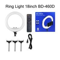 ราคา ไฟสตูดิโอ Ring Light LED BD 460 ไฟแต่งหน้า 18นิ้ว ไฟเซลฟี ไฟวงเเหวน ไฟวงกลม 3200k 5600k แสง2สี พร้อม ที่วางโทรศัพท์ รีโมท ขาตั้ง สินค้าที่ใช้ดี (24617838461)