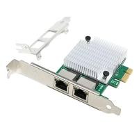 ราคา HMZC 2 RJ45 Port PCIe X1 Dual Gigabit Realtek 8111F ASM1082E Chipset Filter PCI E Computer Lan Network Card 1000M Replacement (22209510630)