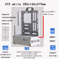 ราคา เคสแบบเปิด Open Type Computer Case Frame Vertical Chassis Shelf ATX MOD DIY Desktop Gaming Gamer PC Cabinet Tower (23915198056)