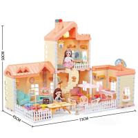 ราคา Princess House ของเล่นบ้านตุ๊กตา มีไฟLED มีเฟอร์นิเจอร์ ของเล่นบ้านบาร์บี้ บ้านตุ๊กตาDIYมีตุ๊กตา2ตัว ของเล่นชุด (23175330298)