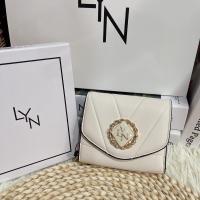 ราคา LYN งานแท้ outletกระเป๋าสตาง์คใบสั้น ฝ่าผับ เเบบเหลี่ยม ด้านในมีช่องใส่บัตรใส่การ์ด ผู้ดีมาก (24268603361)
