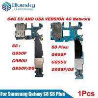 ราคา 64GB Logic Board สำหรับ Samsung Galaxy S8 Plus G955F G955FD G955U S8 G950F G950FD G950U เมนบอร์ดชิปเต็มรูปแบบแผ่นรุ่น Eu MB (8897497649)