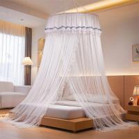 ราคา หนาขึ้น มุ้งกันยุงติดเพดานขนาดใหญ่แบบเข้ารหัสประตูเดียวทรงกลมแขวนจากเพดาน สีขาว สำหรับใช้ในบ้าน (24589469598)