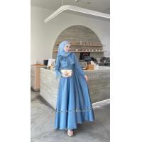 ราคา ชุดเดรสออกงาน เดรสยาว ชุดมุสลิม รุ่นอินชา เดรสอิสลามสำหรับผู้หญิงใส่ออกงาน ชุดใส่นิกะห์ เดรสใส่งานแต่ง ชุดใส่รายอ (22498513671)