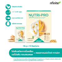 ราคา ลดราคาพิเศษ NUTRI PRO นูทริ โปร อาหารเสริมโปรตีนจากพืช คอลลาเจน เบต้ากลูแคน บำรุงร่างกาย 18g x 15 ซอง (24357859411)