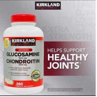 ราคา แท้ จากอเมริกา Kirkland Glucosamine 1500mg Chondroitin 1200 mg รวม 280 เม็ด ข้อ กระดูก (23812757867)