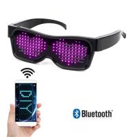 ราคา Led Glasses Bluetooth Diy Luminous Rave Party Glasses Festival Sunglasses Gafas Led Electronic Shining Glasses Neon Party Lights (21765965221)