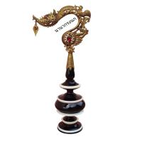 ราคา หัวกรงนก หัวเรซินดำรัดขอบขาวพร้อมตะขอทองเหลืองไก่จิกหงส์รมดำ เหมาะสำหรับใส่กรง 15 17ซี่ (24899148283)