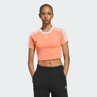 ราคา adidas Lifestyle 3 Stripes Baby Tee Women Orange JD0305 (24553379227)