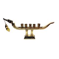 ราคา เชิงเทียนเรือหงษ์ ทองเหลืองแท้ แบบ 5 ช่อ ขนาด 18x36 ซม (460492335)