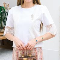 ราคา ชุดร้านญาณิศชา ผ้าไทย เสื้อผ้าไหม แพรทิพย์ แต่งแขนลูกไม้ ผ้าถุงเย็บสำเร็จ ทอลาย อัดกาว อย่างดี (23168545699)